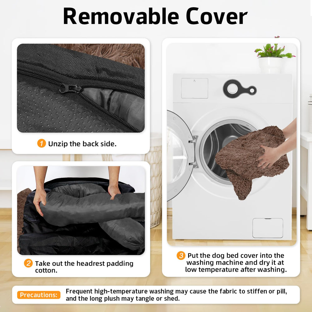 GGIB calming dog bed removable cover for easy cleaning.