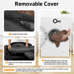 GGIB calming dog bed removable cover for easy cleaning.