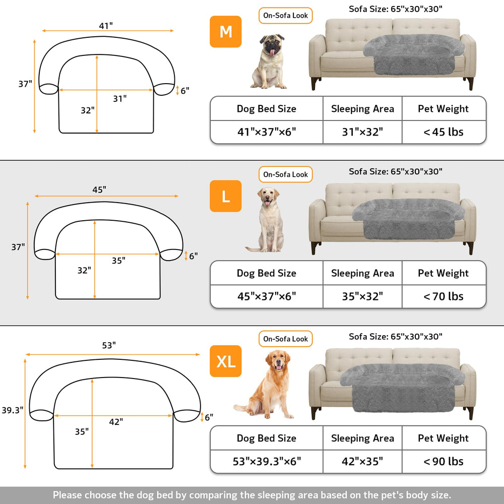 GGIB Calming Dog Bed multiple sizes for small to large pets.
