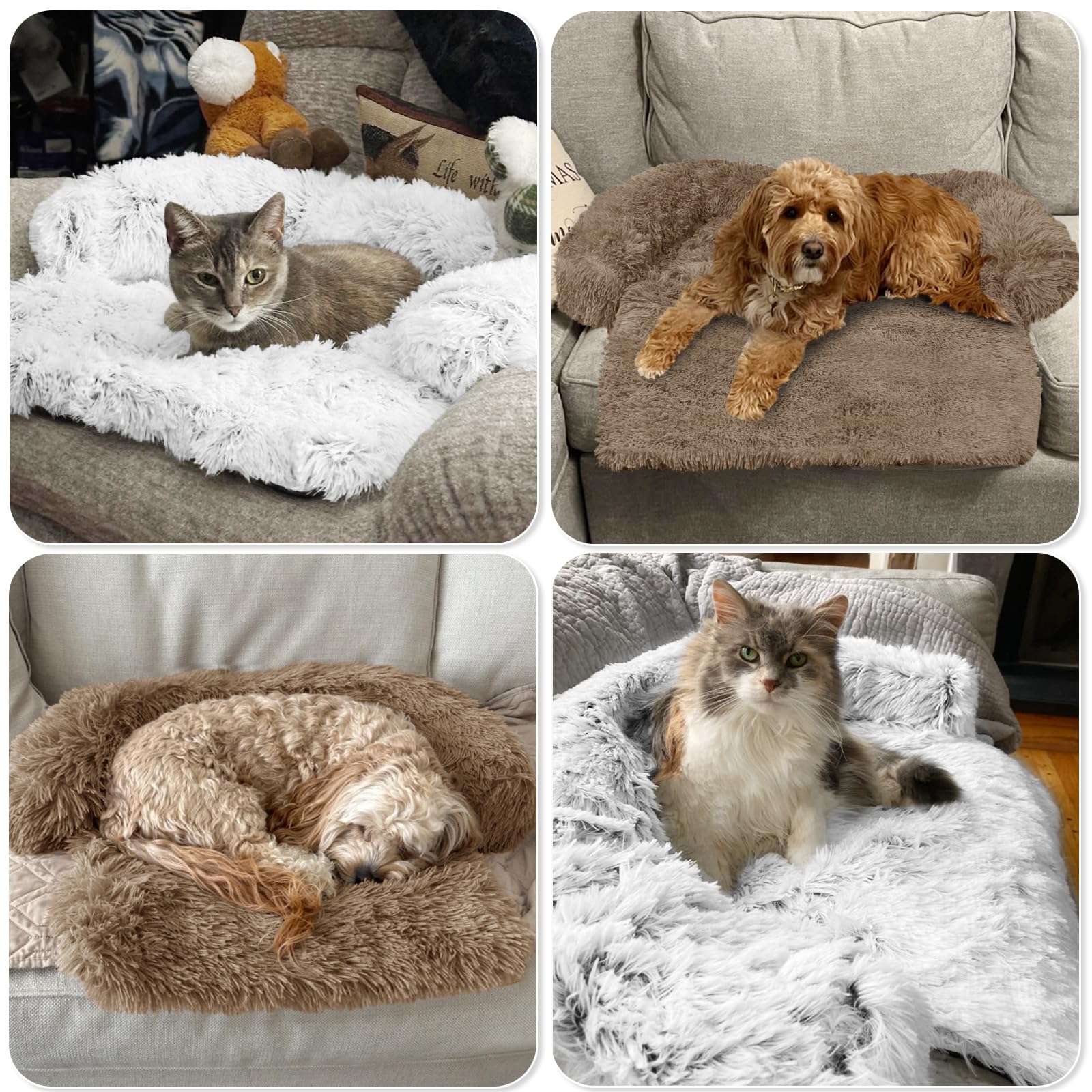 GGIB Calming Dog Bed claw-resistant fleece adds durability.
