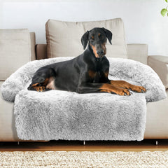 GGIB Calming Dog Bed XXL light grey with soft plush fabric for cozy naps.