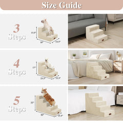 GGIB dog stairs removable cover shown for easy machine washing.
