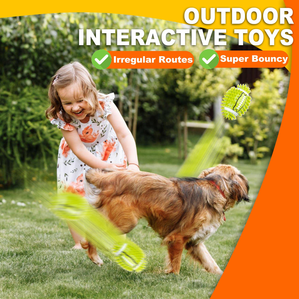 GHOBROFY orange squeaky football stands out on grass for quick retrieval
