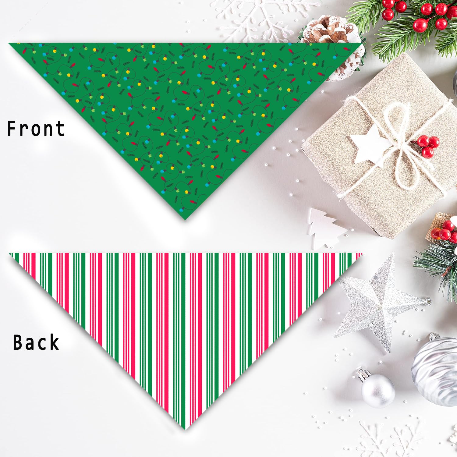 GHSJYO Christmas dog bandanas 28x18 inch size on dogs