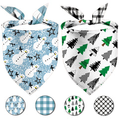 GHSJYO Christmas dog bandanas pack with festive patterns for adorable holiday photos.