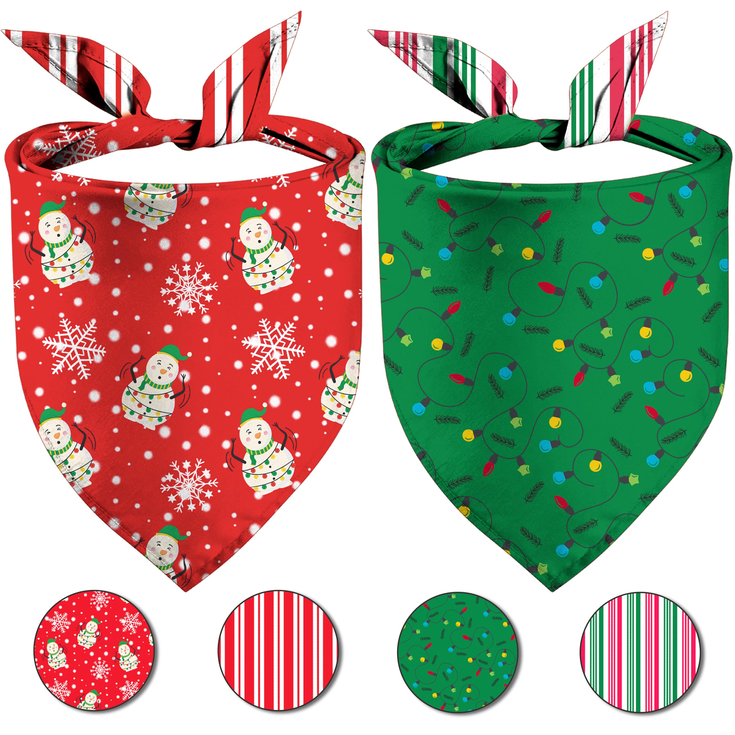 GHSJYO Christmas dog bandanas snowman motif for holiday photos
