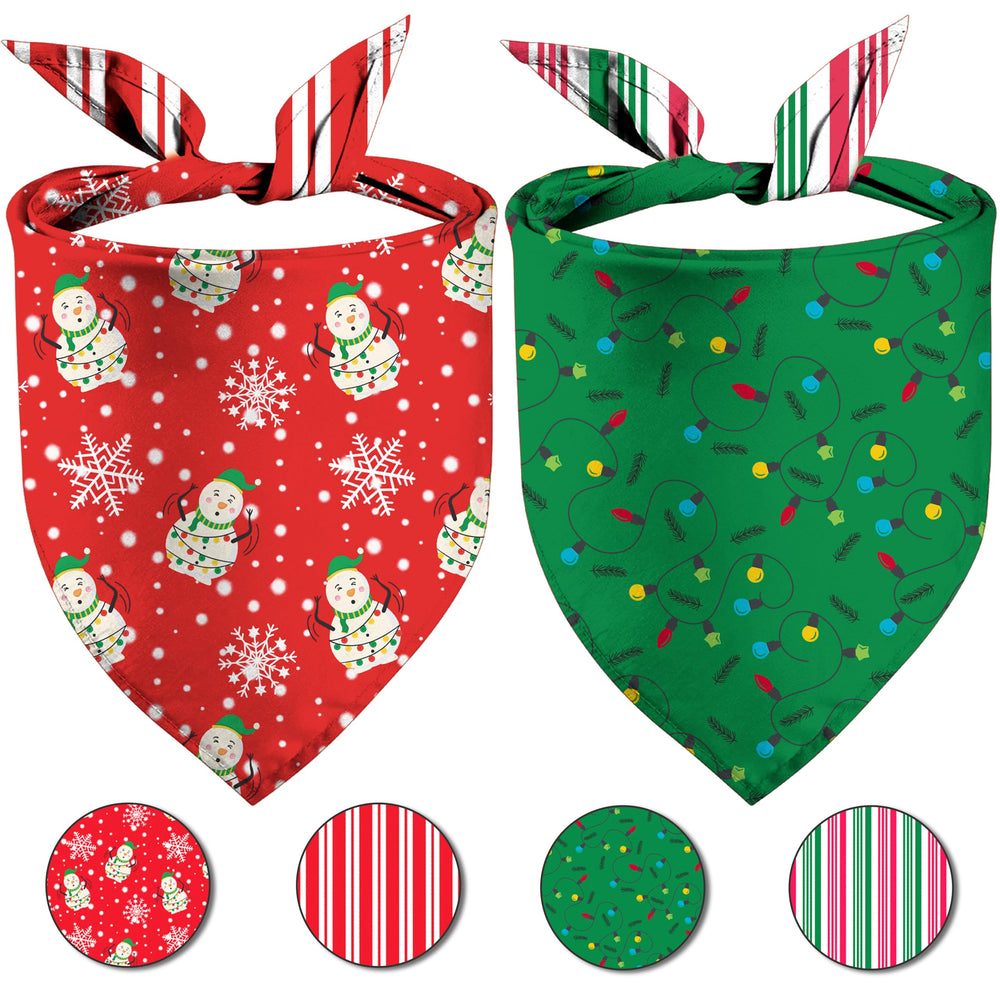 GHSJYO Christmas dog bandanas snowman motif for holiday photos