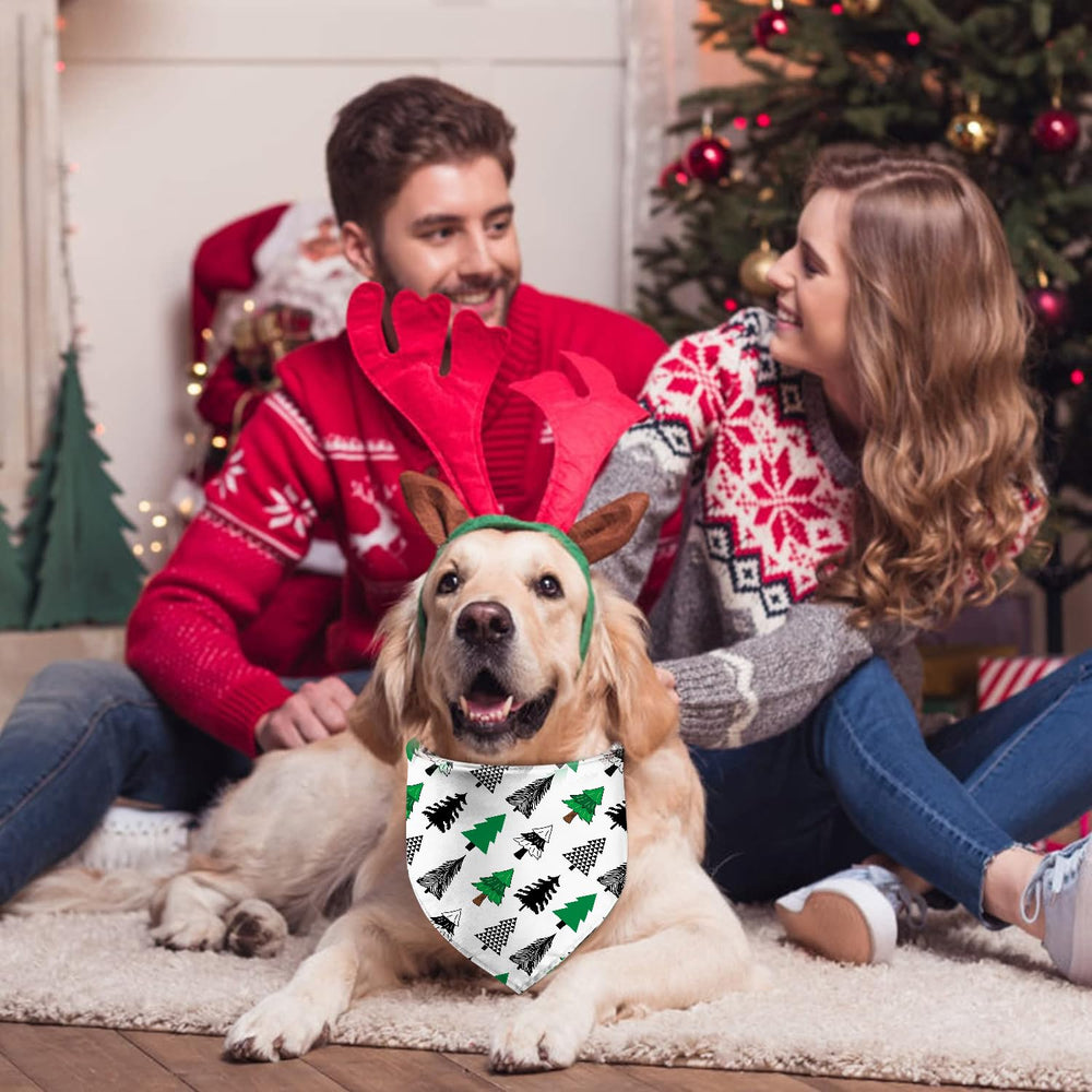 GHSJYO snowman and trees pattern bandana adds charm during family gatherings.