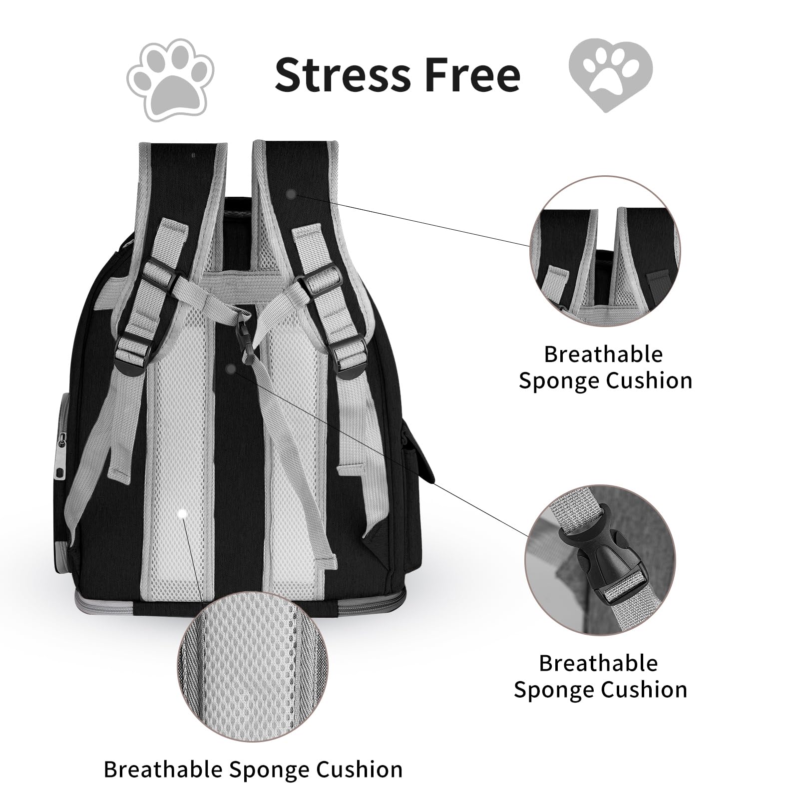 GixDix Cat Backpack airline-approved design for air travel with pets