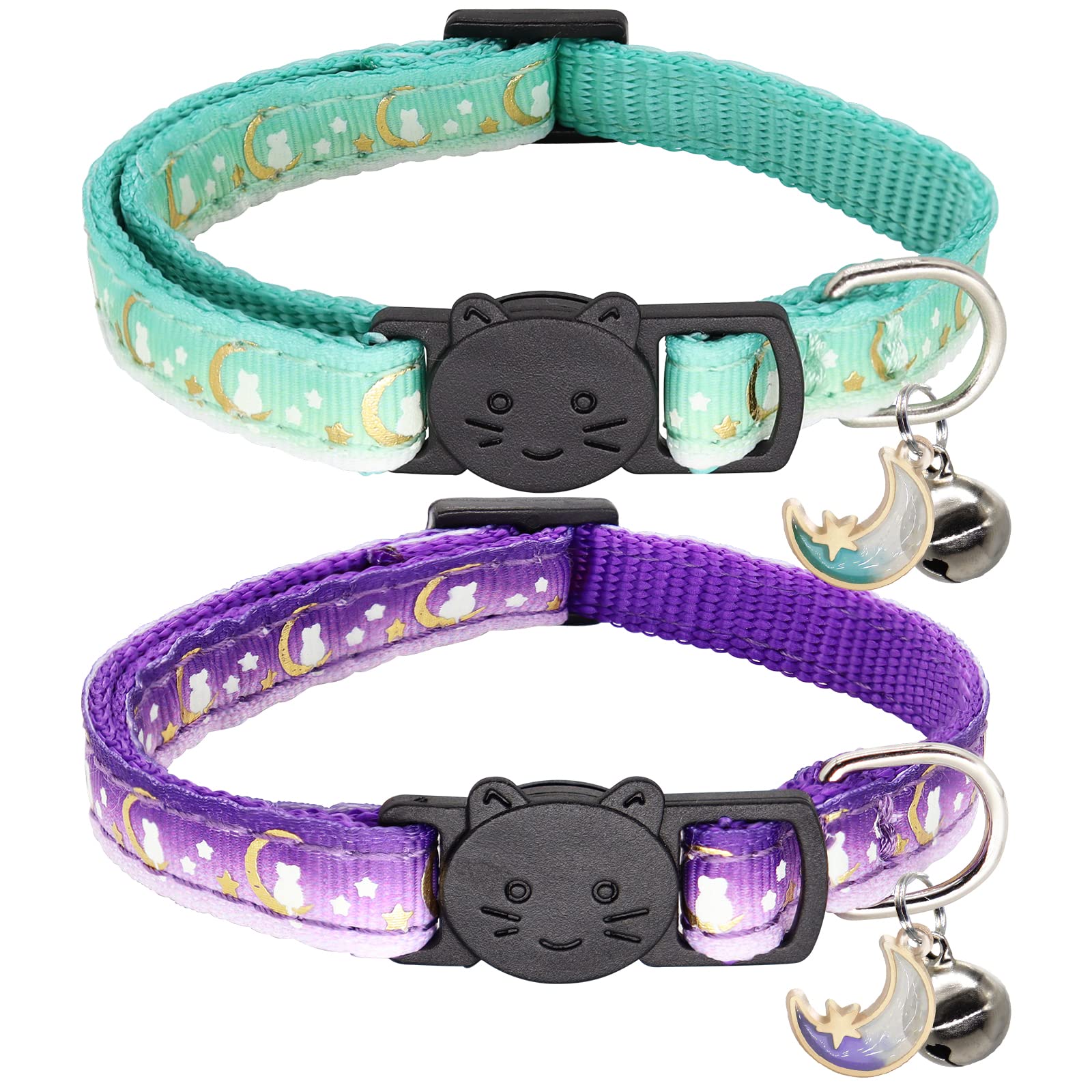 Giecooh breakaway cat collar bells for safer, audible tracking