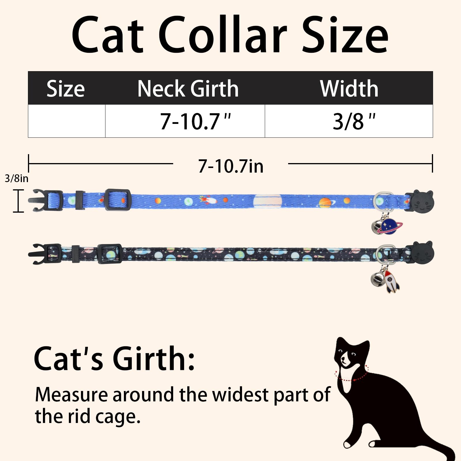 Giecooh cat collar adjustable fit ensures comfortable sizing.