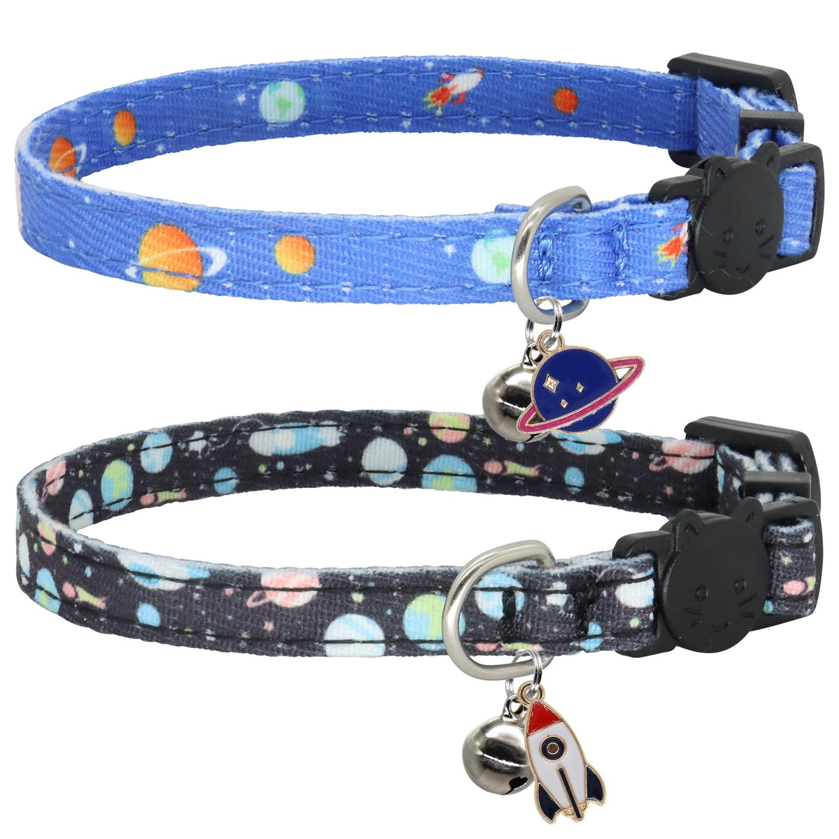 Giecooh cat collar breakaway 2 pack keeps cats safe with quick release.
