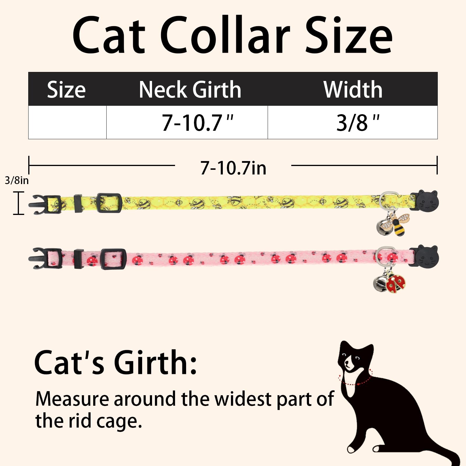 Giecooh collar breakaway suitable for kittens and adult cats