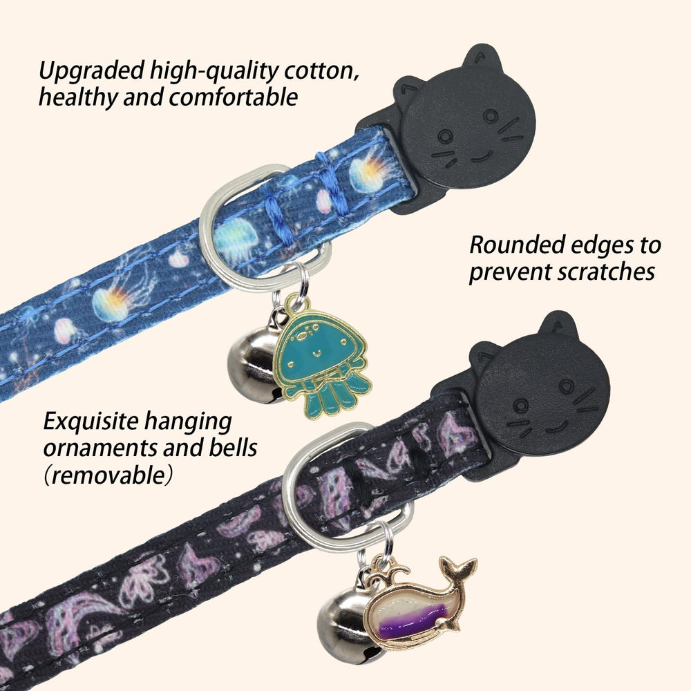 Giecooh cat collar dual pack provides spare collar for easy swaps.