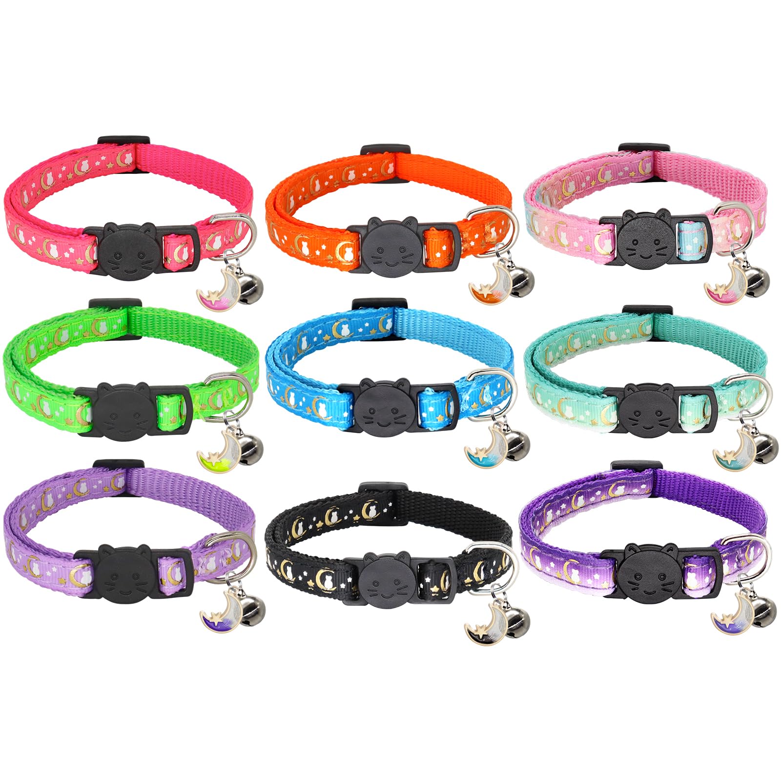 Giecooh D ring cat collar provides convenient ID tag attachment