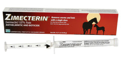 Gifted Horse Zimectrin paste dosing image highlights broad-spectrum parasite control for horses.