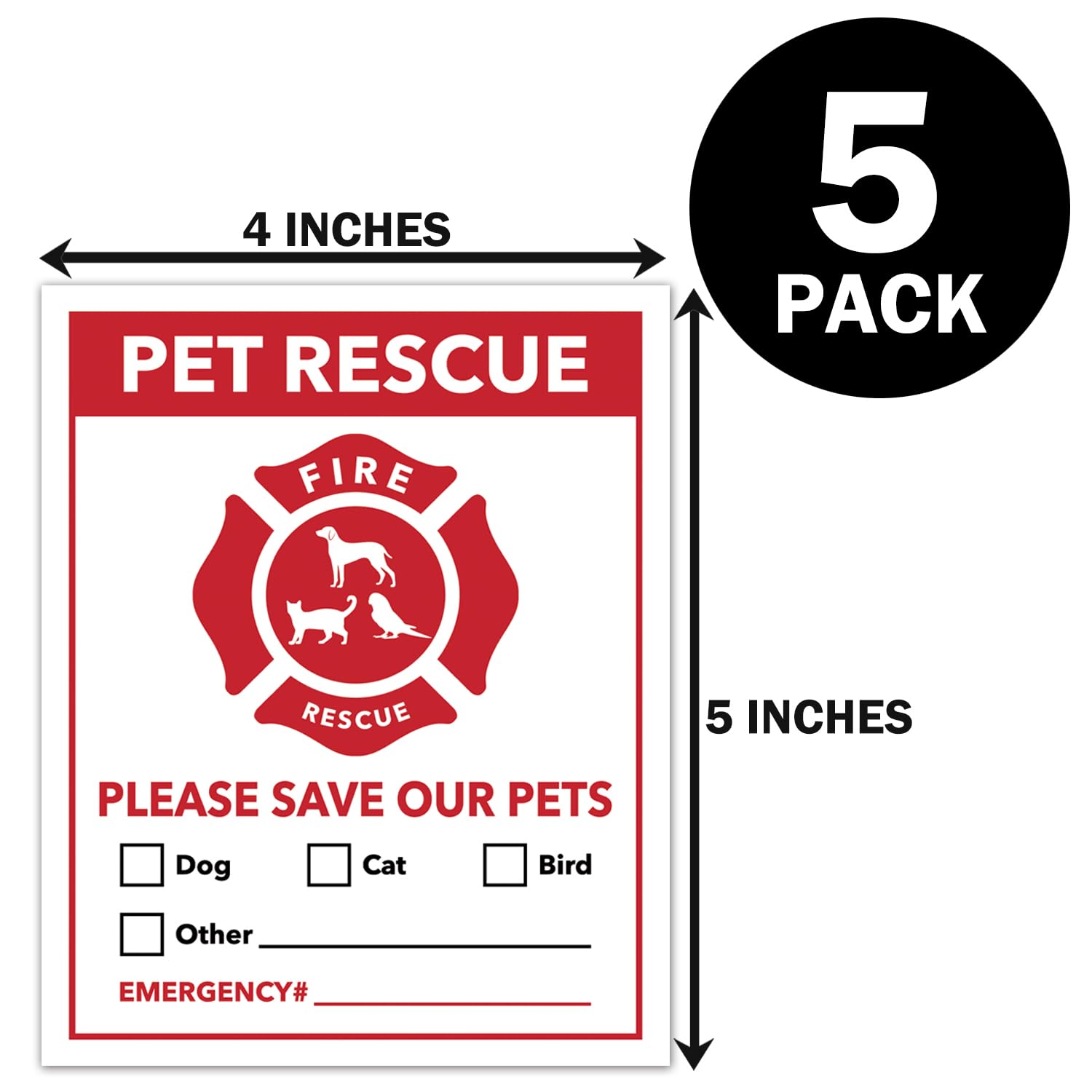 Giftideaworkshop fire rescue sticker closeup shows durable vinyl for outdoor use