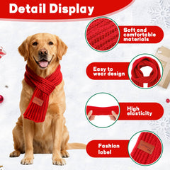 GIFTMISSU two-tone scarf worn by a pet in a winter photoshoot.