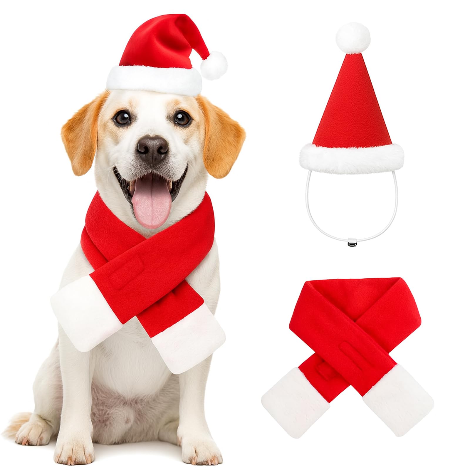 giftmissu Santa hat closeup for small pets and holiday style
