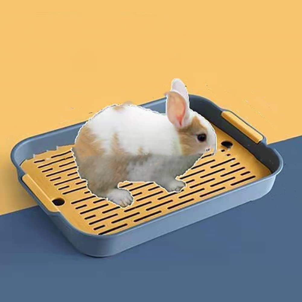 Gigicloud corner-toilet rabbit-litter-box bottom-view with smooth edges to prevent injuries.