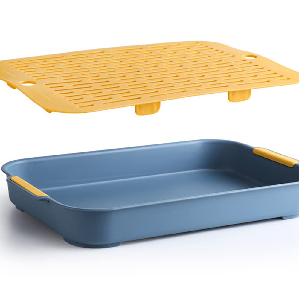 Gigicloud corner-toilet rabbit-litter-box detachable-grid emphasizes easy rinse and hygienic upkeep.