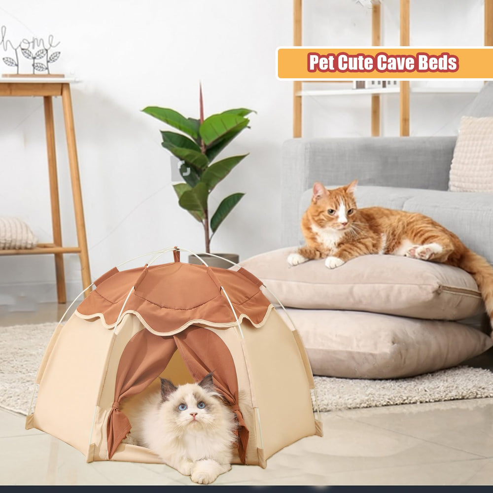 Gigreinc cat tent 24 inch height fits larger cats or small dogs