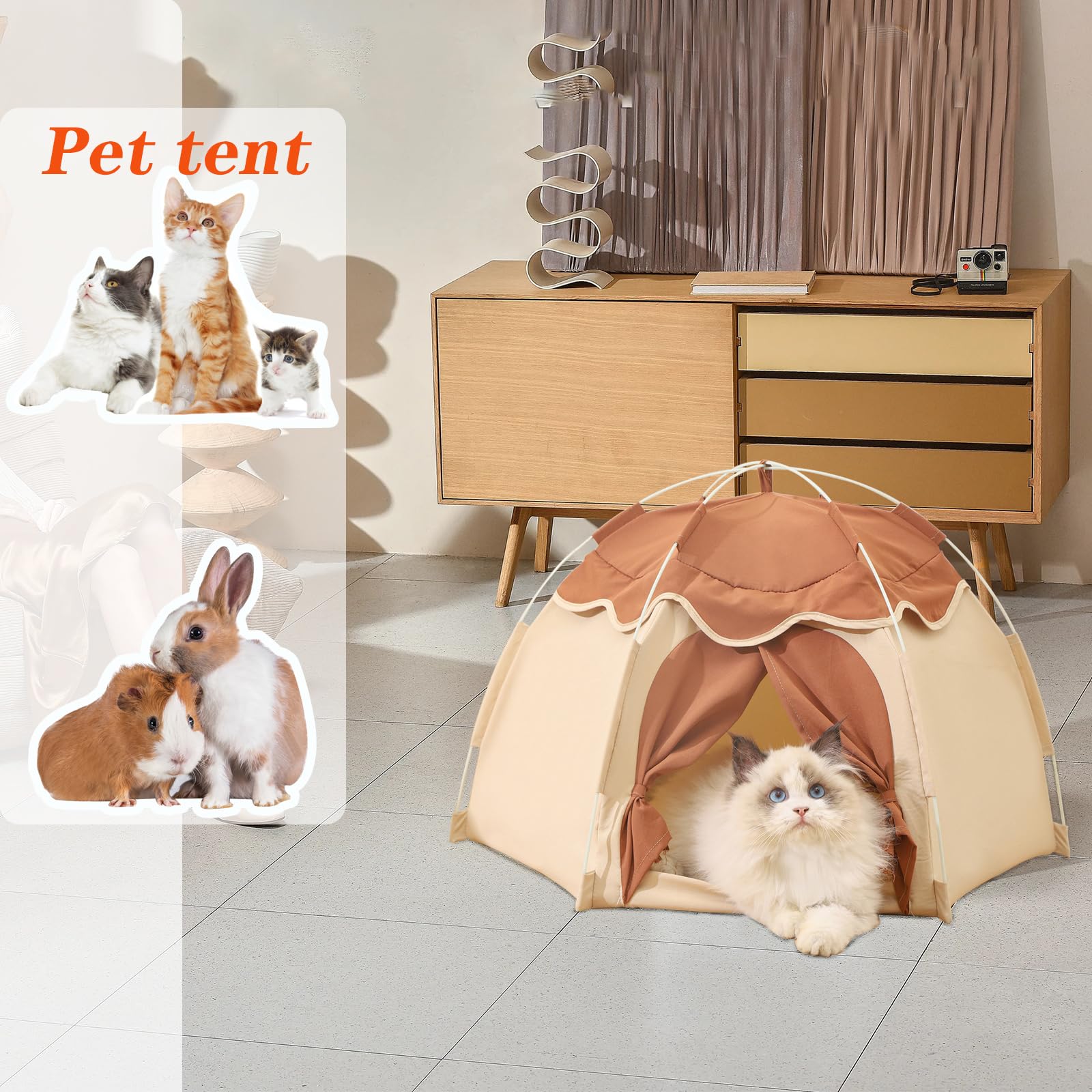 Gigreinc cat tent breathable materials keep pets comfortable year round