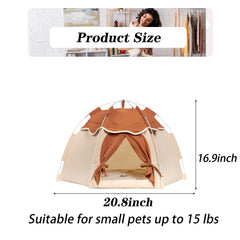 Gigreinc cat tent hexagonal rods provide a sturdy, lightweight frame.