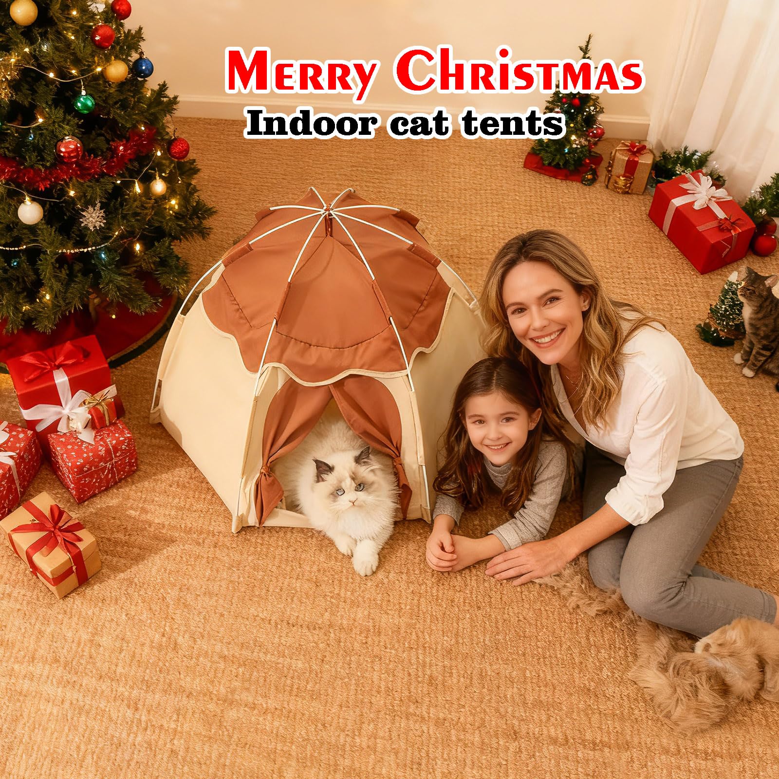 Gigreinc cat tent supports indoor or outdoor use for flexible lounging.