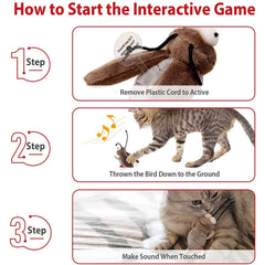Gigwi cricket toy on carpet play captures realistic chase and exercise