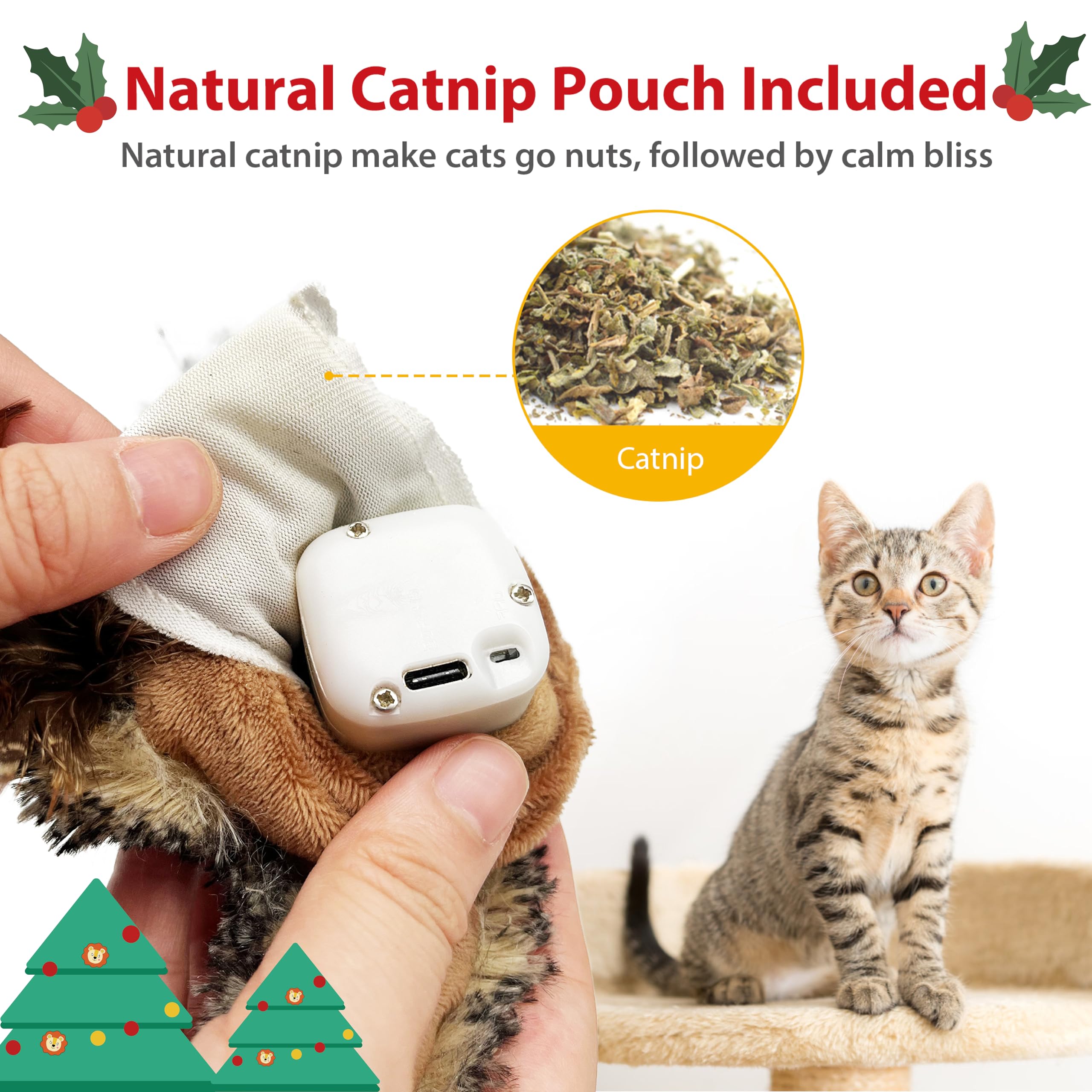 Gigwi flapping bird toy with catnip pouch adds scent-led play.