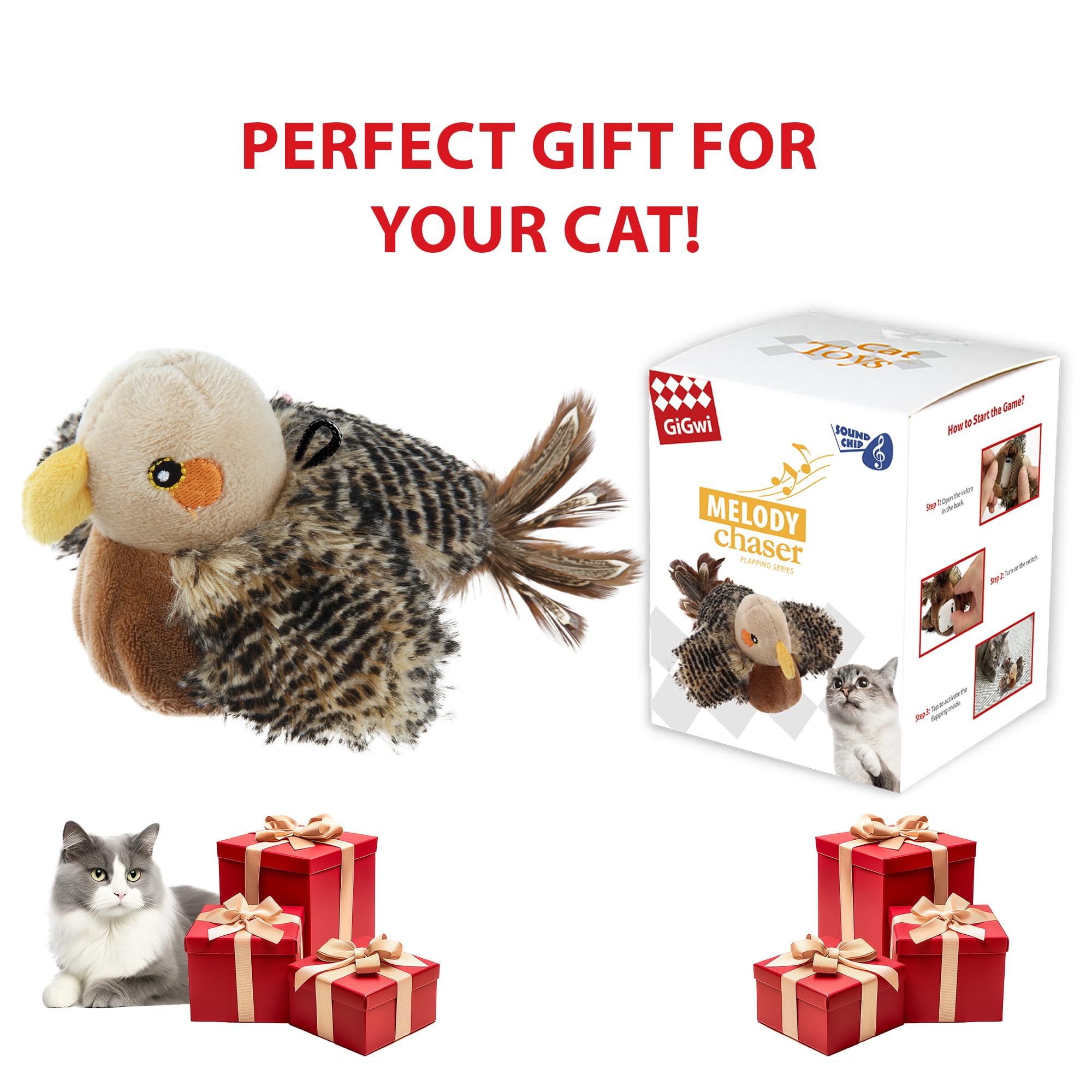 PETGEEK Gigwi Flappy Bird Toy packaging updated for improved shipping protection.