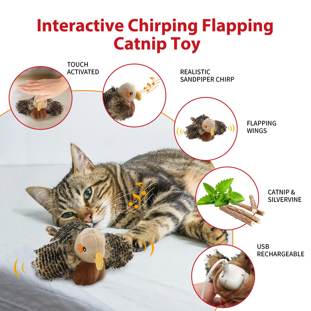 PETGEEK Gigwi Flappy Bird Toy plush cover cleans easily after lively sessions.