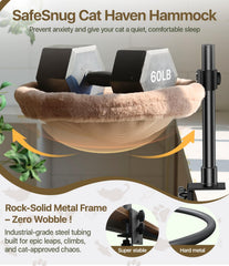 Giisorde cat desk bed clamping attachment on desk edge without drilling.