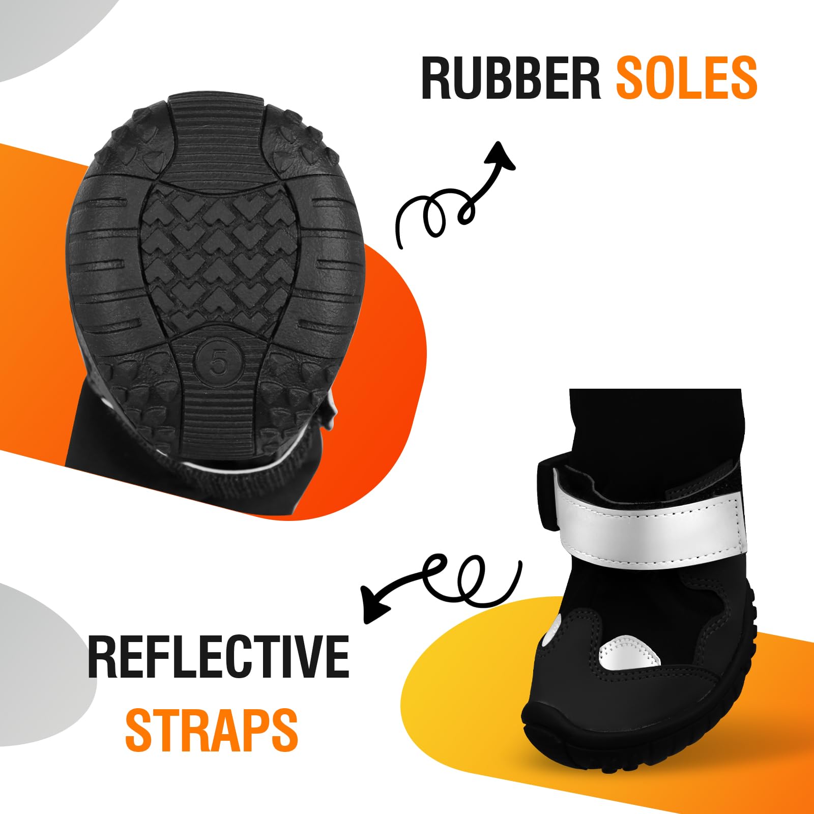 Giiyoe dog suspender boots cotton-lined interior for comfort.