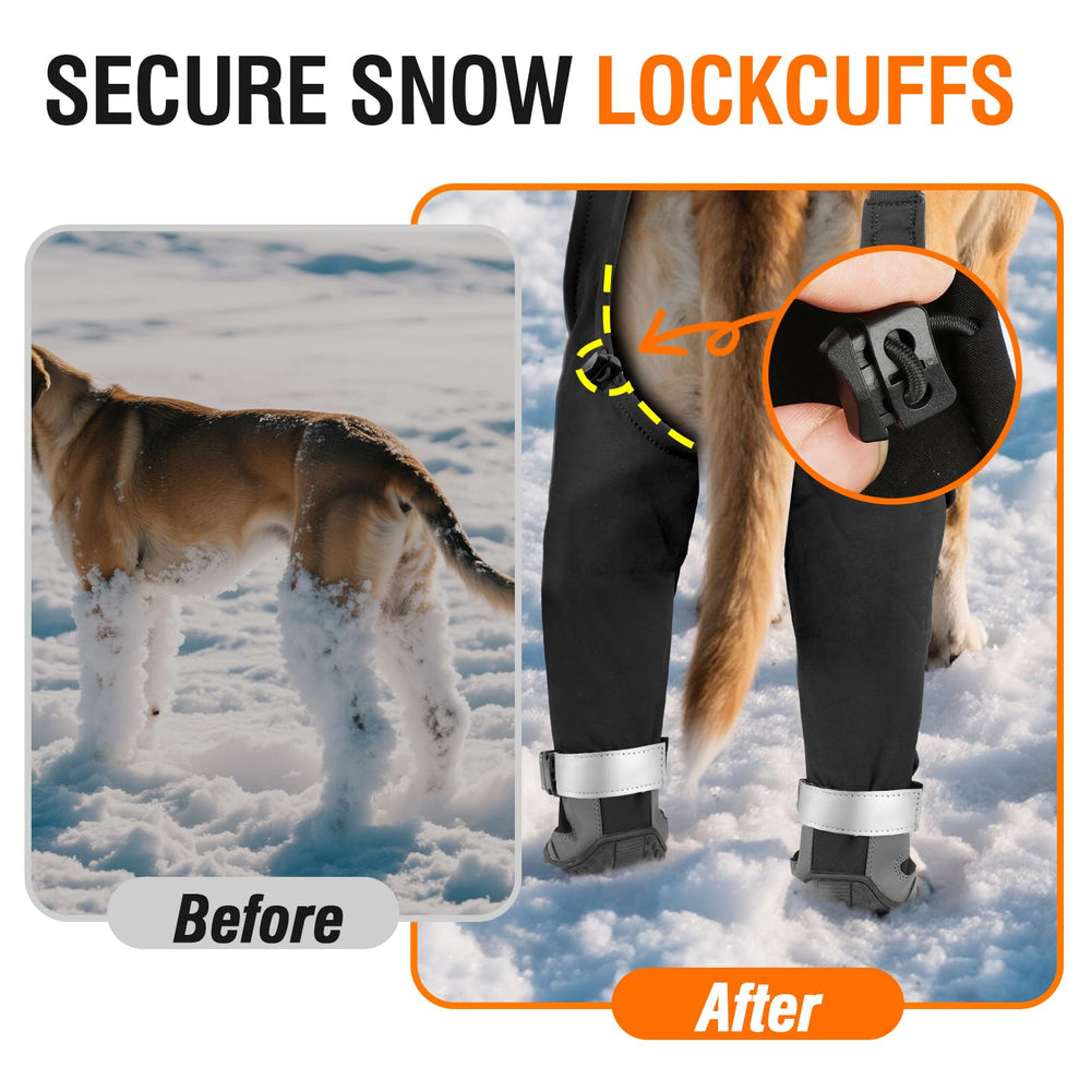 Giiyoe dog suspender boots reflective straps for night visibility.