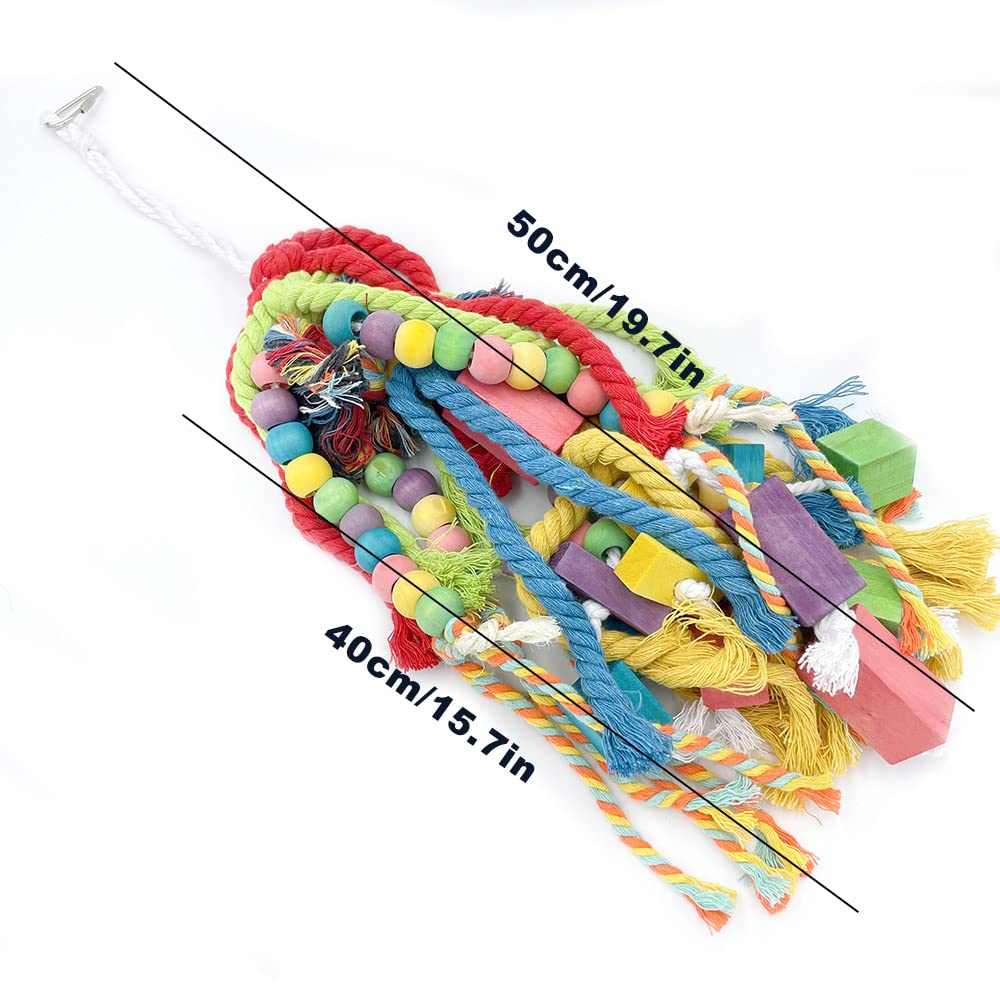 GILYGI parrot toy colored knots attract attention and invite daily interactive exploration