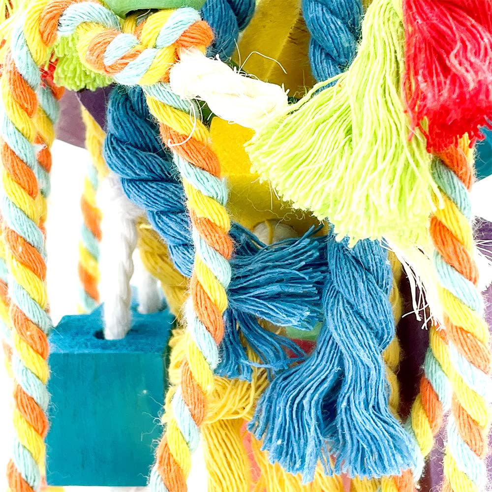GILYGI parrot toy 20.5 inch size fits medium to XL parrots for shared enrichment