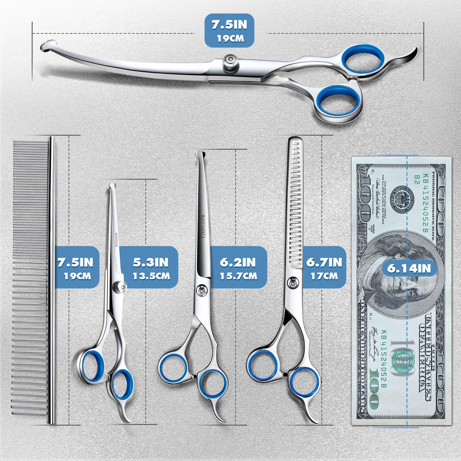 Gimars 4CR stainless steel blades resist rust and clean easily