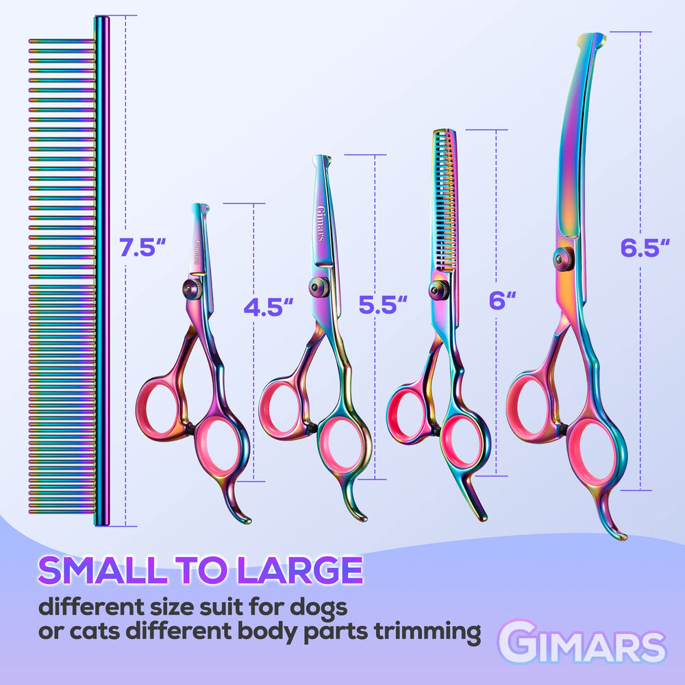 Gimars 6-in-1 grooming set with storage case for organized pet styling tools