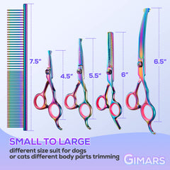 Gimars 6-in-1 grooming set with storage case for organized pet styling tools