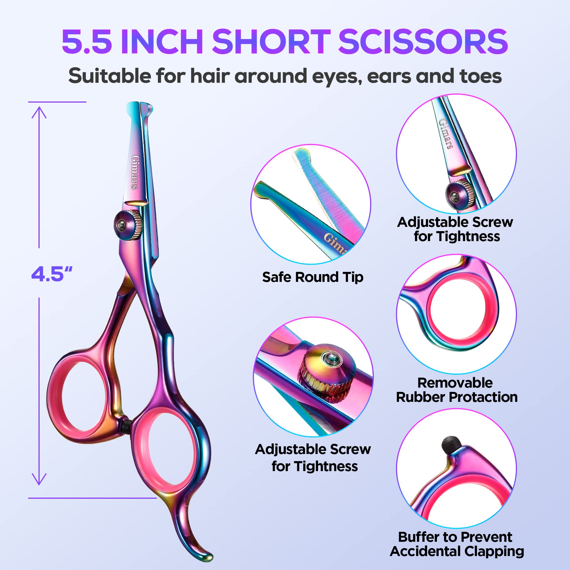 Gimars ceramic-coated blades deliver durability and easy cleaning during grooming