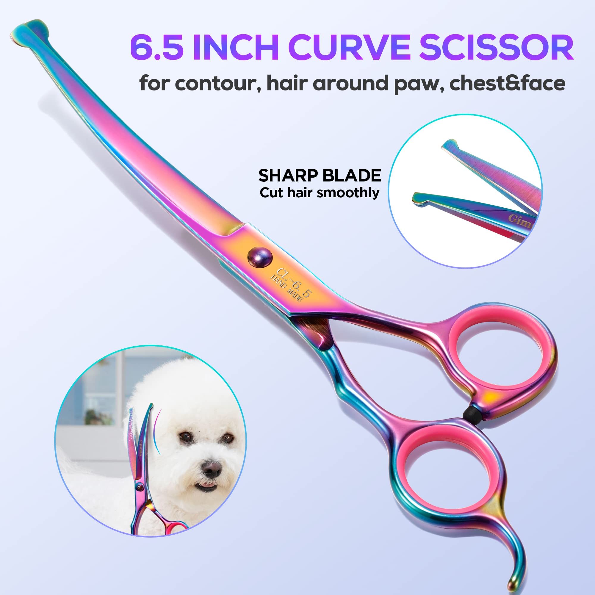 Gimars ergonomic handle design supports comfortable grooming sessions