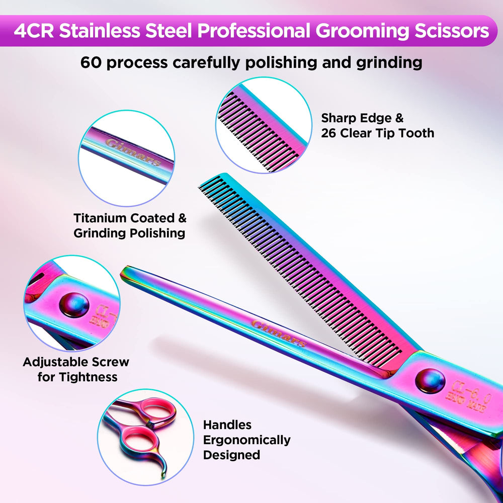 Gimars safety round-tip dog scissors ensure gentle trimming and reduced risk