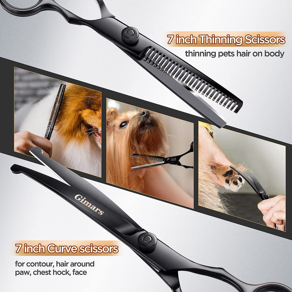 Gimars safety round tip protects pets during grooming sessions