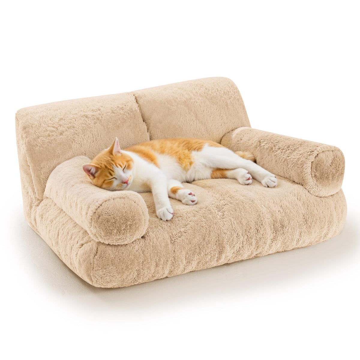 Gimars Upgrade Large Cat Bed indoor-lounge plush comfort for cats