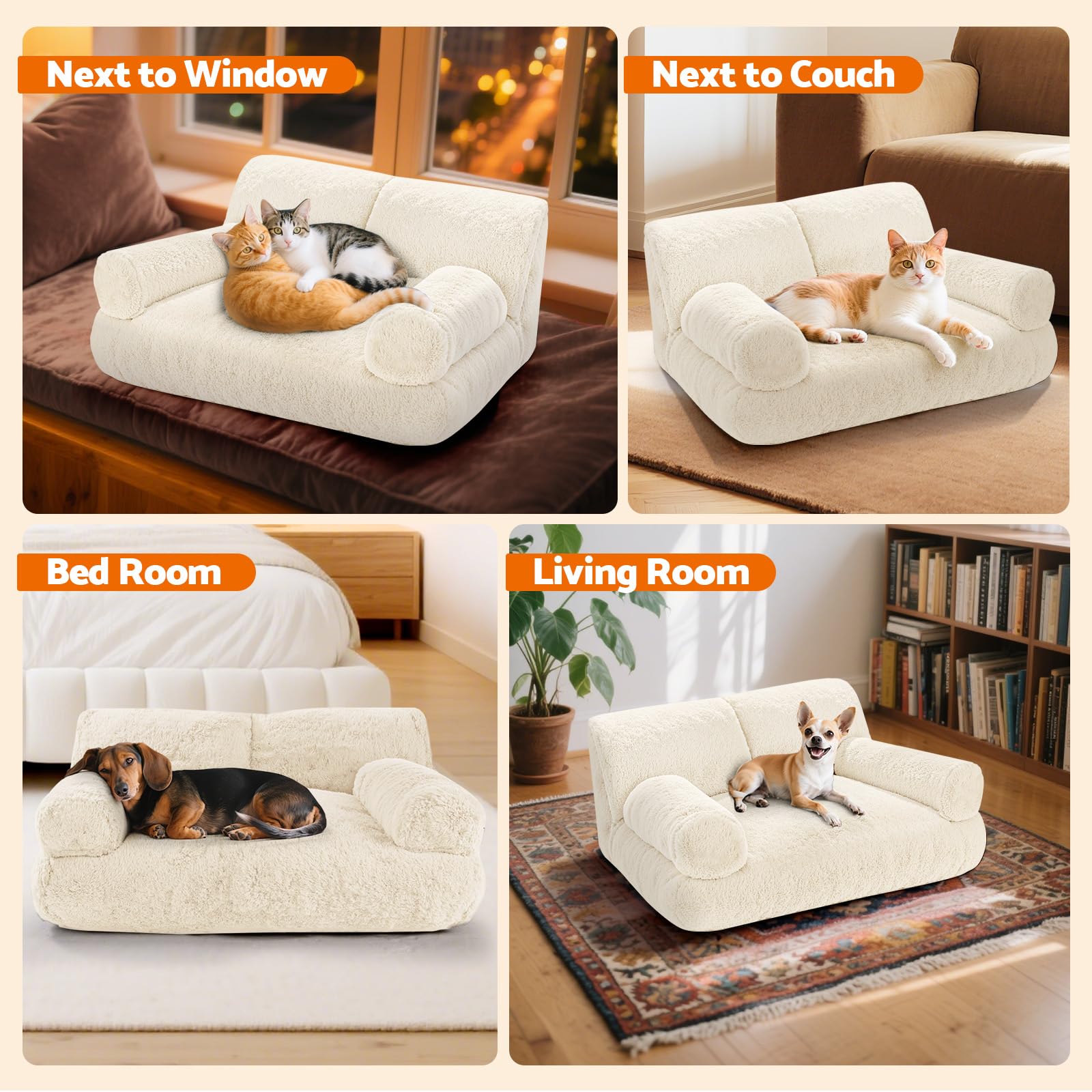 Gimars Upgrade Large Cat Bed removable-machine-washable-cover simplifies cleaning routines