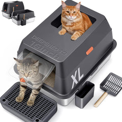 Gimars XL top-entry litter box reduces mess for cleaner floors