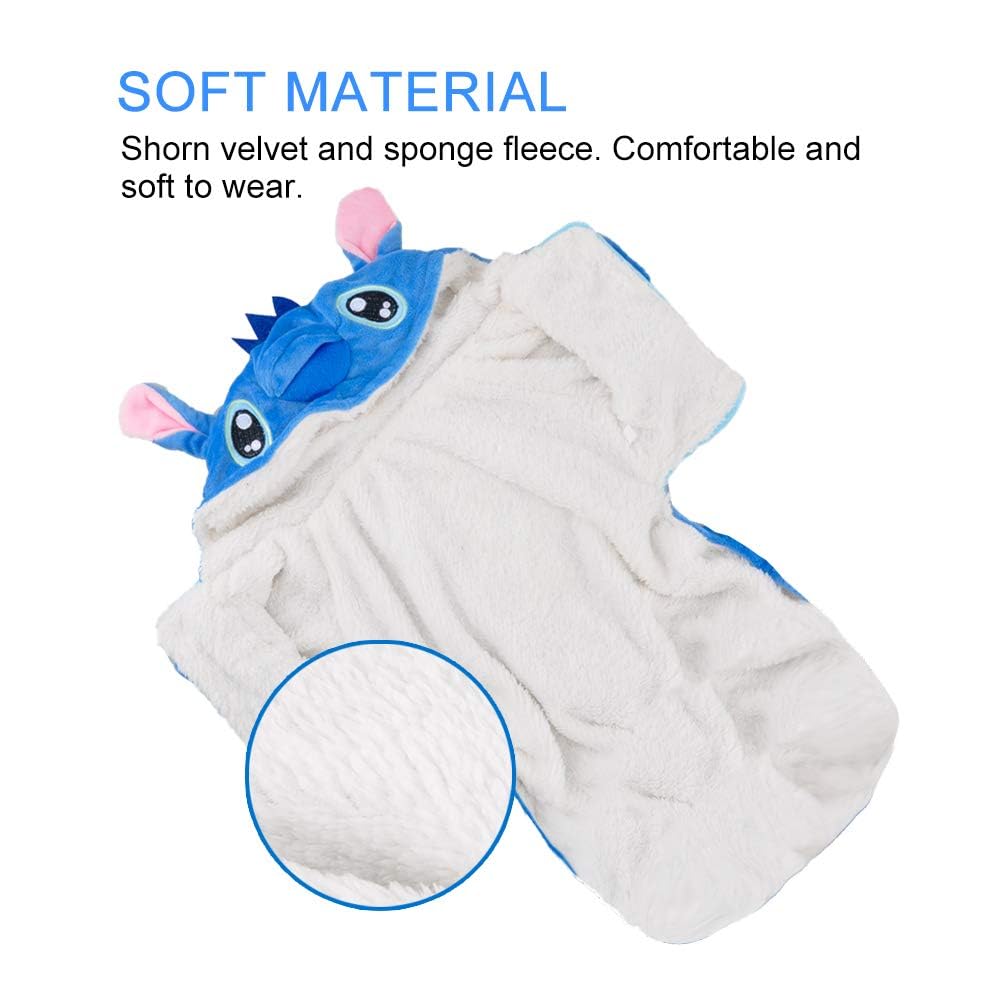 Gimilife dog hoodie blue four-leg holes ensure secure, comfortable movement.