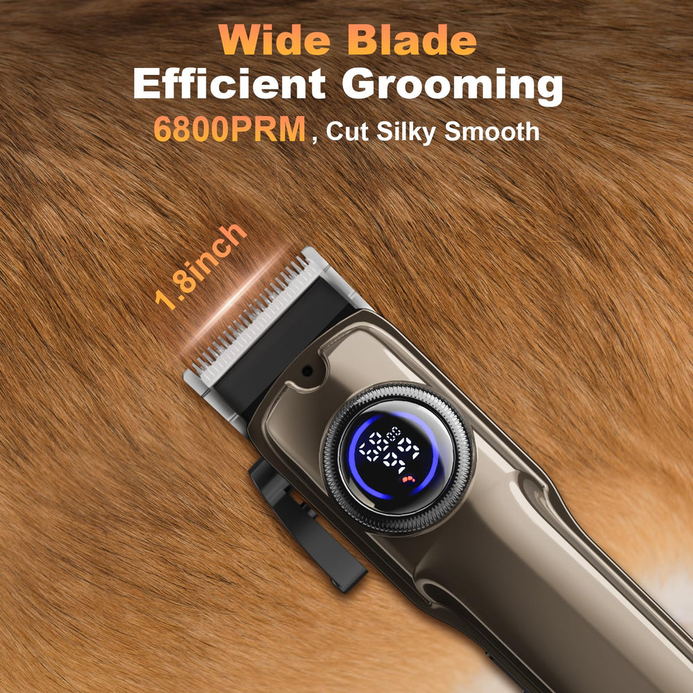 GIMPYN grooming kit LED display shows battery life clearly